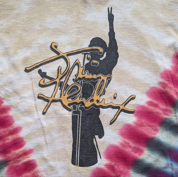 Jimi Hendrix 90's Atlanta Pop Fest Tie Dye T Shirt (XL) - Picture 4 of 8